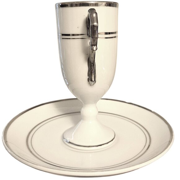 espresso cup and saucer, coffee cup, empire espresso cup, cottage kitchen - Picture 8 of 11